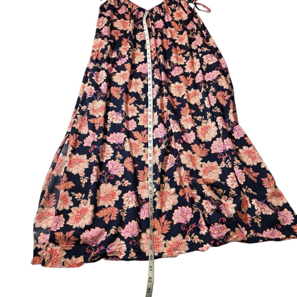 Old-Navy Tie-Shoulder Floral Print All Day Midi Swing Dress Size Small Casual - Picture 13 of 14